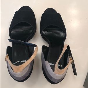 Pierre Hardy Thick Black Platform Heels